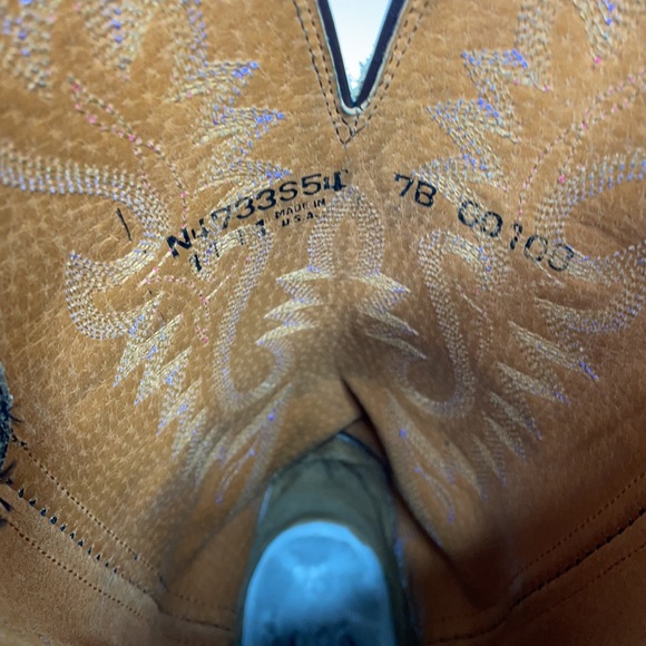 Lucchese 1883 Western Distressed Black with Pink and Lavender Stitching Size 7 - Picture 12 of 16